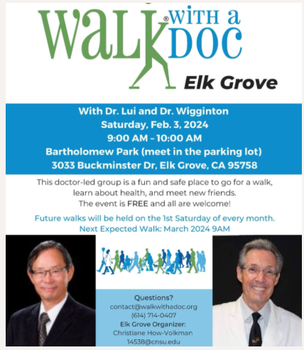 Walk With a Doc February 2024 flyer